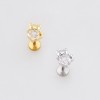 PLAYFUL KITTEN HOLDING HEART CZ STUD 316L SURGICAL STEEL LABRET SET PLAYFUL KITTEN HOLDING HEART CZ STUD 316L SURGICAL STEEL LABRET SET